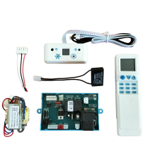 Universal air conditioner control system with PCB and remote control